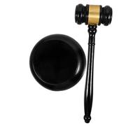 CLISPEED Wooden Gavel with Sound Block Practical Judge Hammer for Auction and Meetings Clear Knocking Sound Smooth Finish Small Mallet for Court and Lawyer Use