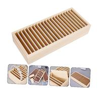 CLISPEED Wooden Headband Organizer Box with Compartments Sturdy Desktop Headdress Display Case for Bathroom Decor Practical Multi Use Storage Gift