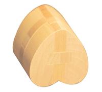 CLISPEED Wooden Heart-shaped Kongming Lock Educational Brain Teaser for Smooth Rounded Edges Puzzle for Hand-eye Coordination and Logical Thinking Development Early Learning Wooden Puzzle
