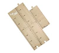 CLISPEED Wooden Height Growth Chart Ruler Adhesive Measuring Device for Recording Height and Development Playrooms and Bedrooms