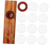 CLISPEED Wooden Kazoo Flute with 22 Kazoo Membranes Musical Instrument for Kids and Adults Portable for Guitar and Ukulele Partner Music Learning