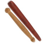 CLISPEED Wooden Massage Rod 2pcs Set for Skin Care, Lightweight and Compact Massage Tool for Foot and Acupuncture Point Therapy, for Household Use and Beauty Salon Relaxation