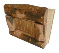 CLISPEED Wooden Minimizes Waste Hay Feeder Rack for Guinea Pig and Chinchilla with Cover and Safe for Use, for Pet Cage Feeding