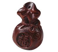 CLISPEED Wooden Money Bag Charm Pendant for Keychain DIY Compact Decorative Retro Style Lucky Bag Shaped Accessory for Keys Necklace Gift