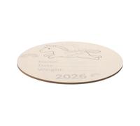 CLISPEED Wooden Name Sign 6 Inch Disc with Dedicated Space to Record Birth Details and Safe Design for Nursery Decor and Family Commemorative Memories Newborn Welcome Birth Announcement