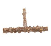 CLISPEED Wooden Parrot Swing Bird Perch Stand for Cockatiel Parakeet Natural Branch Bird Cage Accessories Toy for Playtime