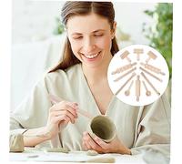 CLISPEED Wooden Pottery Clay Modeling Tool for DIY Plasticine Craft Shaping Tools Handheld Clay Accessories for Creativity and Hand Skill Development
