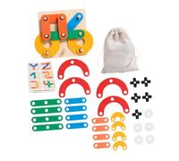 CLISPEED Wooden Puzzle Cognitive Puzzle Educational Household Learning for Enhancing Skills Creativity and Cooperation Development