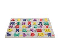 CLISPEED Wooden Russian Letters Puzzle Set for Educational Alphabet for Preschoolers with Fine Motor Skills Enhancement and Tactile Sensory Development, for Family Learning and Early