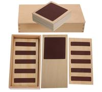 CLISPEED Wooden Sensory Board for Cognitive Learning Montessori Educational Texture Play for Preschool Boys Fine Motor Skill Development