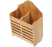 CLISPEED Wooden Small Animal Feeder Manger Rack for Bunny and Guinea Pig, Disassemblable Dual-purpose Hay Holder, Orange Colour, Suitable for Cage Installation