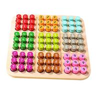 CLISPEED Wooden Sudoku Game Board for Educational Peg Board for Early Learning Lightweight Design for Easy Storage Develops Logical Thinking and Math Skills
