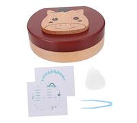 CLISPEED Wooden Tooth Keepsake Box with Tooth Collection Organizer and Includes Fetal Hair Bottle for Childhood Memory Storage