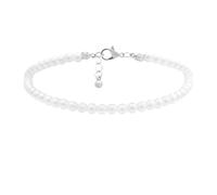 CLISPEED Woven Beach Foot Jewelry Hawaiian Anklets Bracelet Adjustable White Resin Artificial Pearl Anklet for Women Long-term Use Elegant Handmade Foot Chain for Summer