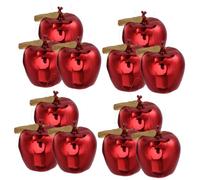 CLISPEED Xmas Tree Pendant Apple Ornaments 12 Red Mini Plastic Shatterproof Decorations for Christmas Tree, Holiday Party, Indoor and Outdoor Festive Hanging