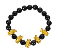 CLISPEED Year Rabbit Beaded Bracelet for Women and Rabbit Charm Jewelry with Traditional Design Protective Feng Shui Amulet Family and Friends