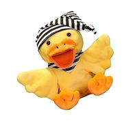 CLISPEED Yellow Duck Hand Puppet for Soft Glove Cloth Doll for Storytelling and Parent Interaction Material Safe Educational for Kindergarten and Home Use