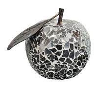 clisson decorative mosaic glass apple fruit with leaf in mirrored