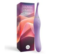 Clitoral Vibrator Wand with Vibrating Tail by Oliver James - 10 Pleasure Modes, Showerproof Silicone Wand Vibrator for Women, USB Rechargeable Sex Toys for Her (Pastel Lilac)