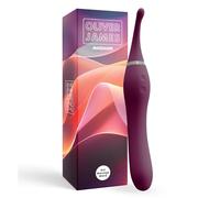 Clitoral Vibrator Wand with Vibrating Tail by Oliver James - 10 Pleasure Modes, Showerproof Silicone Wand Vibrator for Women, USB Rechargeable Sex Toys for Her (Deep Purple)