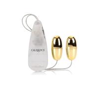 Clitoris vibrator duo of vibrating balls calex gold - Depth: 50 mm, Rayon: WOMEN, Couleur: Gold, Length: 217 mm, Width: 150 mm