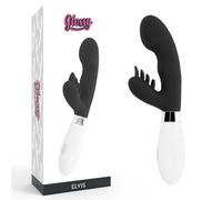 Clitoris vibrator glossy rabbit elvis black, Width 90 mm, Length 220 mm, Depth 55 mm, Department WOMEN, Poids 0.200 Kg, Color Black