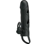 Clitoris vibrator hollow silicone sleeve 14 cm, Length 70 mm, Width 180 mm, Depth 50 mm, Department WOMEN, Color Black