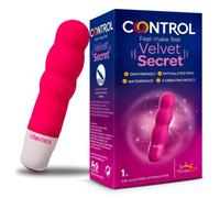 Clitoris vibrator mini with velvet secret control, Length 125 mm, Width 65 mm, Depth 45 mm, Department WOMEN, Color Red