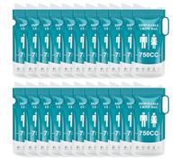 CLIUNT 20 PCS Urine Bags, 750ML Emergency Toilet Pee Bags with Handle, Portable Urinal Toilet Bags, Vomit Bag Travel Urinals for Men, Women, Pregnant, Patient, Kids, Travel, Camping, Hikin