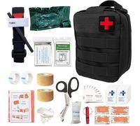 CLIUNT 54 PCS First Aid Kit, Emergency Trauma Kit, First Aid Bag, First Aid Molle Pouch for Home Outdoor Camping Hiking, Includes Bandages, Tourniquet and Essentials for Everyday Situations