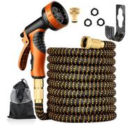 CLIUNT 75FT/23M Expandable Garden Hose Pipe, Flexible Expanding Magic Hose, Expanding Leakproof Hose with 10 Functions Spray Nozzle and 3/4", 1/2" Metal Fittings, for Garden, Pet, Car Washing