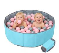 CLIUNT Baby Ball Pit, 80CM Foldable Kid Balls Pool Round Playpen, Dog Pool Pit for Kid or Pet, Without Ball Pit Balls (Blue)