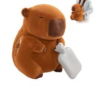 CLIUNT Capybara Plush Hot Water Bottle, 1000ML Hot Water Bottles for Adults with Removable Plush Cover, Animal Hot Water Bottles, Premium Natural Rubber