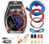 CLIUNT Car Amplifier Cable Set Connection Set, 10GA Subwoofer Cable Set, 1500W Car Amplifier Cable Set, Power Amplifier Cable Set, 4.5 m Installation Car Amplifier Cable Set