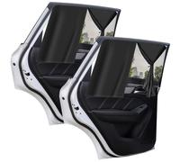 CLIUNT Car Window Shades for Baby, 2 Pack Magnetic Double Layer Full Car Curtains, Back Side Windows Cover, Window Blinds Sunshades Visor for UV Protection