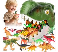 CLIUNT Dinosaur Toys for 2 3 4 Year Old Boy, 45 Pieces Dinosaurs Figures Playset for Kids Boys Age 2 3 4 5, Birthday Gift for Toddler Boys & Girls