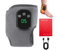 CLIUNT Heated Foot Massager for Pain and Circulation, Heated Ankle Brace with 3 Heat Level, 3 Massager Modes, Ankle Massage, Overheat Protection, Ankles Heating Pad for Neuropathy Pain Relief
