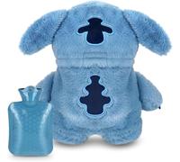 CLIUNT Hot Water Bottle Plush, Rubber Hot Water Bag, Natural Rubber Soft Plush Cover with Pure Plush Removable Cover for Keep Children, Adults and The Elderly Warm in Winter