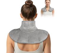 CLIUNT Microwavable Heat Pad, 2.6LB Large Weighted Microwave Heated Neck & Shoulders Warmer for Pian, Moist Heat Pack Therapy Hot and Cold Compress