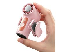CLIUNT Portable Handheld Turbo Fan, Portable Handheld Fan, Personal High-Speed Mini Turbo Fan, USB Rechargeable with LED Display, Detachable Clip on, 6 Speed, 3000mAh, for Travel, Commuting, Office
