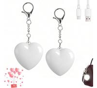 CLIUNT Purse Light Handbag Light, 2Pcs Touch Sensing Heart Lights, Rechargeable LED Night Light for Purse Keychain Accessories, Valentines Day Gifts for Women Girls Mother Friends