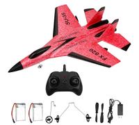 CLIUNT RC Plane, 2.4GHz Foam Remote Control plane with 8 Light, RC Airplane, RC Fighter Jet Planes Toy Gifts for Kids Boy Beginners Adults(Red)