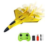 CLIUNT RC Plane Ready to Fly, 2.4GHz Remote Control Airplane, Wireless Airplane Toy Easy to Fly for Beginners Kids Boys Girls (Yellow)