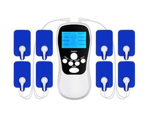 CLIUNT TENS Machine Muscle Stimulator for Pain Relief, Rechargeable TENS Unit Muscle Stimulator, Body Acupuncture Massage Machine with 8 Massage Modes 8 Patches for Arthritis Sciatica