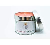 Clive's Candles, Christmas Trimmings Scented Candle, with a Blend of Oranges, Cranberries, Festive Spices, Cinnamon, Nutmeg, Cloves, 40 Hours Burn Time