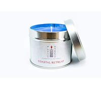 Clive's Candles, Coastal Retreat Scented Tin Candle, with a Blend of Wood Sage, Grapefruit, Seaweed, Musk and Amber and Cedar Wood, 40 Hours Burn Time