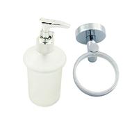 Clix Range Wall Mounted Soap Dispenser Glass - in Polished Chrome by EUROART