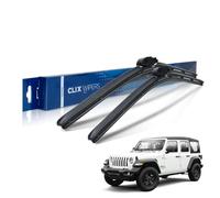 Clix Wipers - OG Black Wiper Blades for Jeep Wrangler - All-Weather Replacement Windshield-Wipers for All Wrangler/Unlimited Models (1997-2022) - Set of 2 Blades