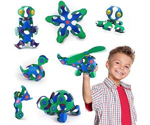 Clixo Crew 30 Piece Pack - The Flexible, Durable, Imagination-Boosting Magnetic Building Toy - Modern, Modular Designs for Hours of STEM Play. A Multi-Sensory Magnet Toy Experience Anywhere! Ages 4-99