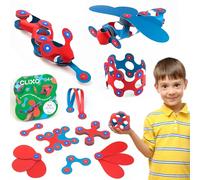 Clixo Grab & Go Magnetic Toy for Kids - Flexible, Durable, Imagination-Boosting Magnet Building Toy. An Educational Multi-Sensory STEM Experience. Great as a Travel Game. For Ages 4-99. 18 Piece Pack